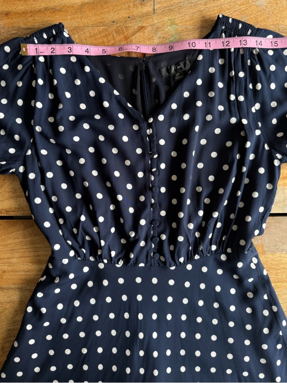 Petite Summer Polka Dot Mini Dress V-Neck Lightweight, J.Crew - Picture 7 of 11
